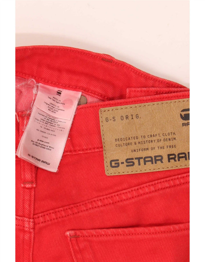 Męskie jeansy G-Star 3D Arc W25 L25 Czerwone bawełniane