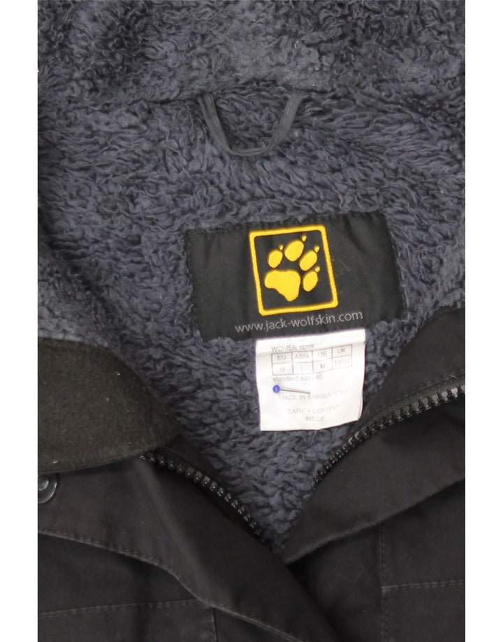 Damski płaszcz wiatrówkowy Jack Wolfskin UK 12/14, średni czarny poliester