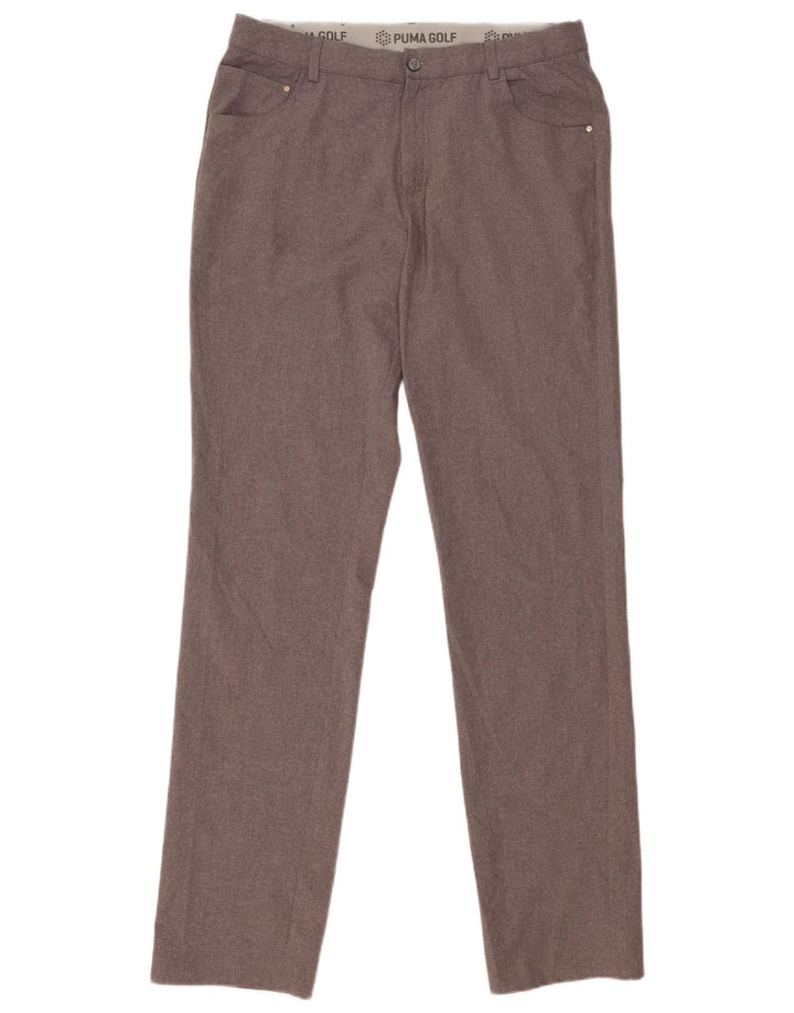 Męskie spodnie typu slim casual Puma W34 L36 Szary poliester