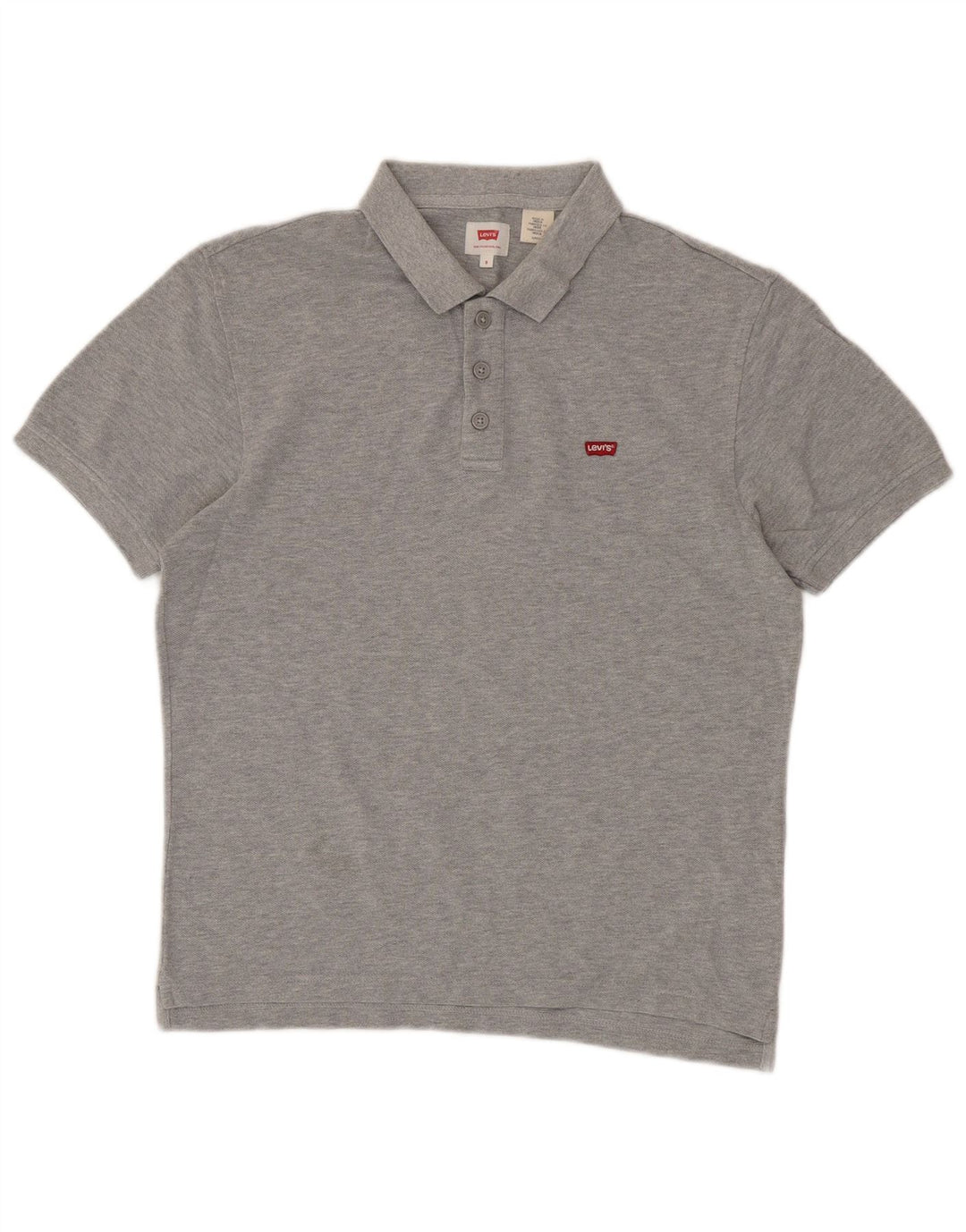 Męska koszulka polo LEVI'S, mała, szara, bawełniana