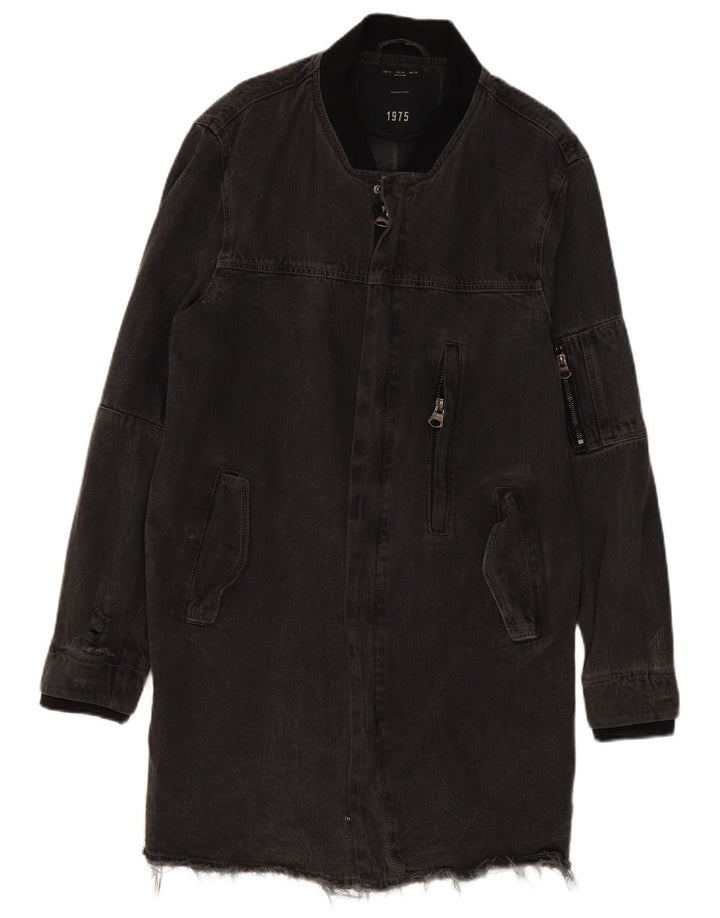 Męski płaszcz dżinsowy Zara UK 42 XL, szara bawełna