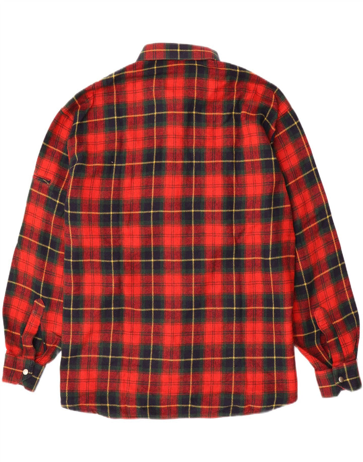 Vintage męska koszula flanelowa 2XL w czerwoną kratę
