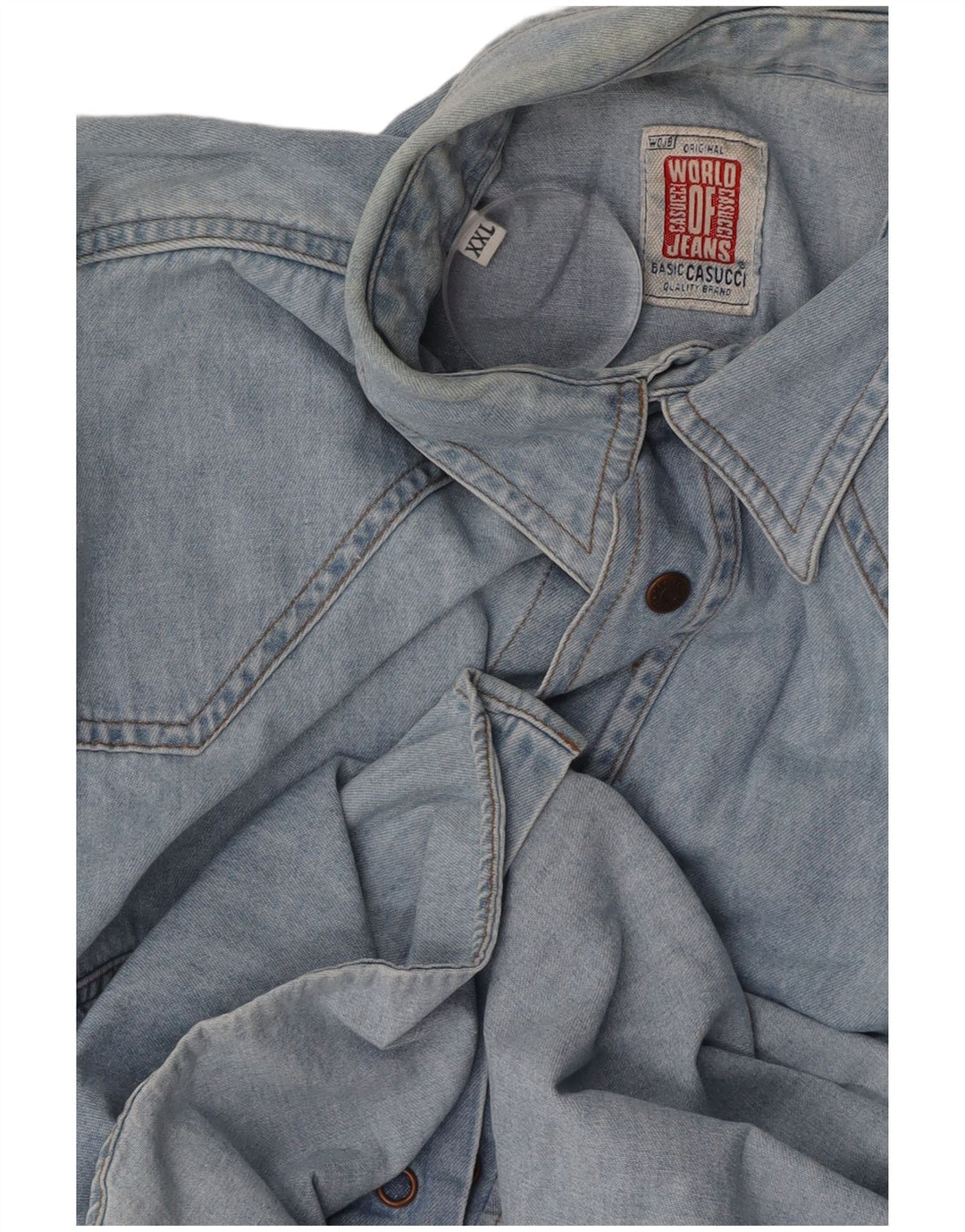 Męska koszula dżinsowa CASUCCI 2XL niebieska