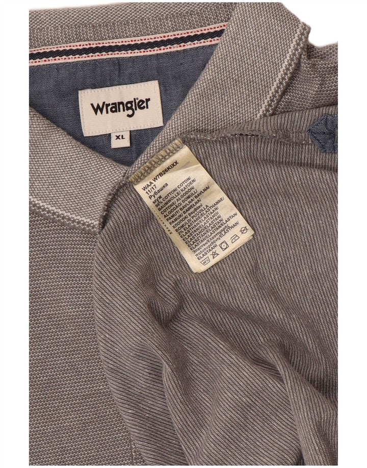 Męska koszulka polo WRANGLER XL, szara, bawełniana