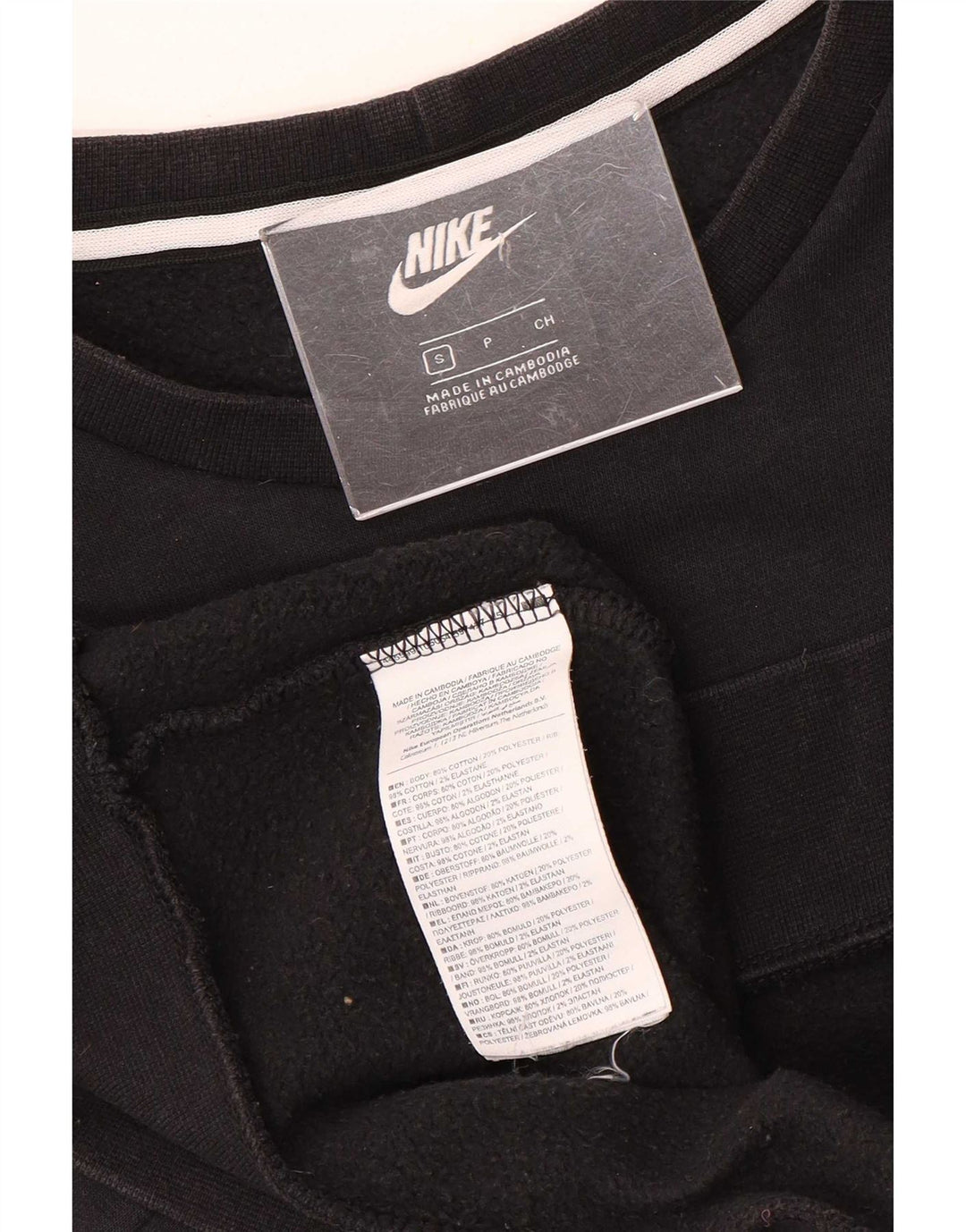 Męska bluza z grafiką Nike, mała, czarna, bawełniana z blokami kolorów