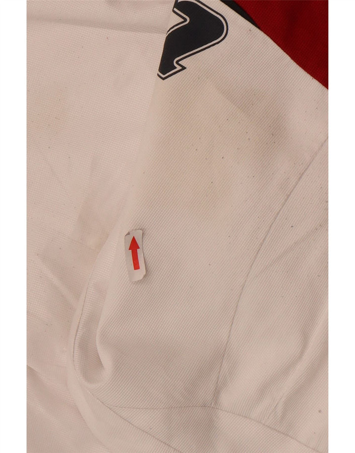 Męski dres Lotto z grafiką, 2XL, biały, poliester z blokami kolorów