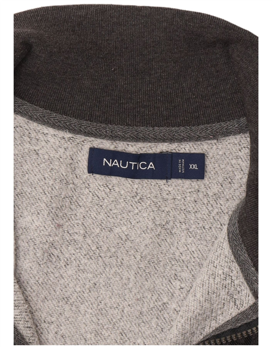 Męski sweter Nautica z zamkiem błyskawicznym 2XL w szarą kratkę