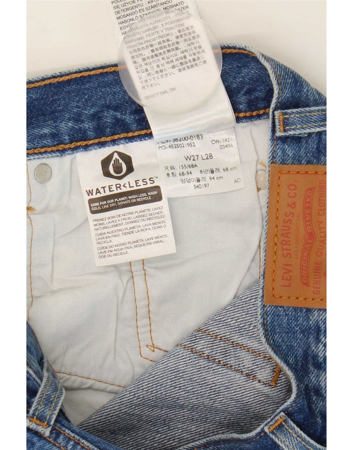 Damskie jeansy Levi's 501 Straight W27 L29 Niebieskie bawełniane