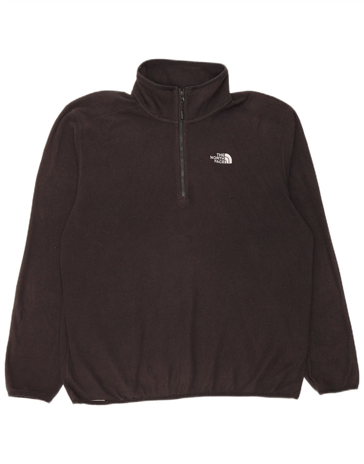 Męski sweter polarowy The North Face z zamkiem błyskawicznym, duży, czarny, poliestrowy