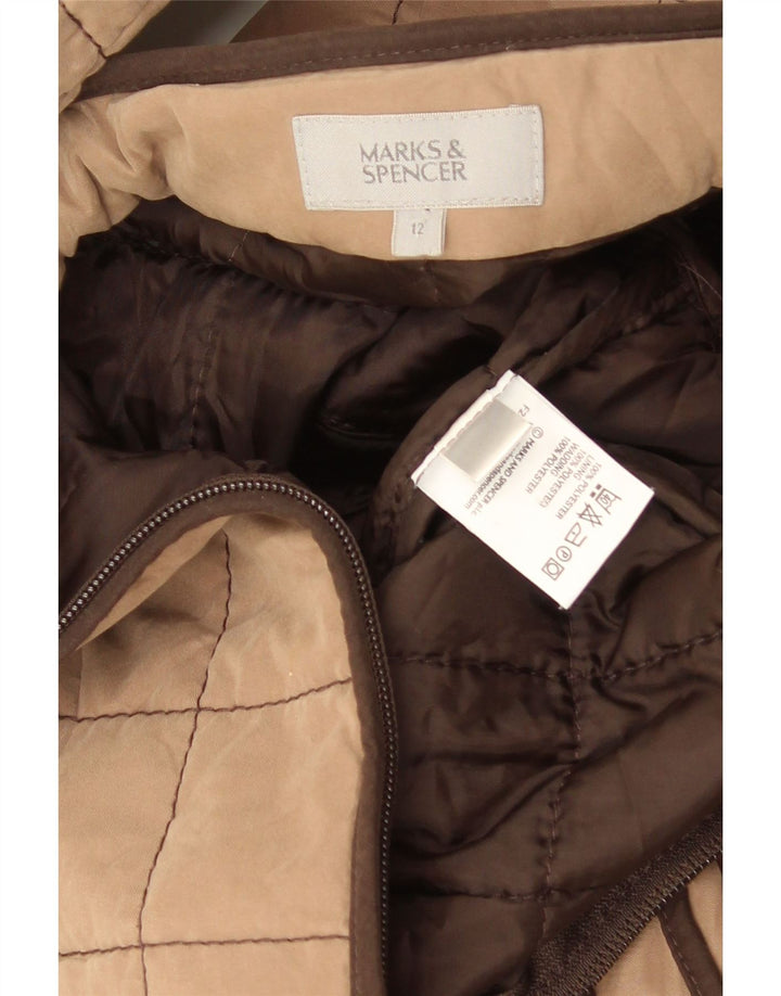Damska kurtka ocieplana Marks & Spencer UK 12, średni brąz, poliester