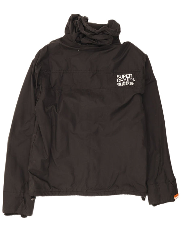 Męska kurtka wiatrówka z kapturem Superdry UK 44 2XL Czarny nylon