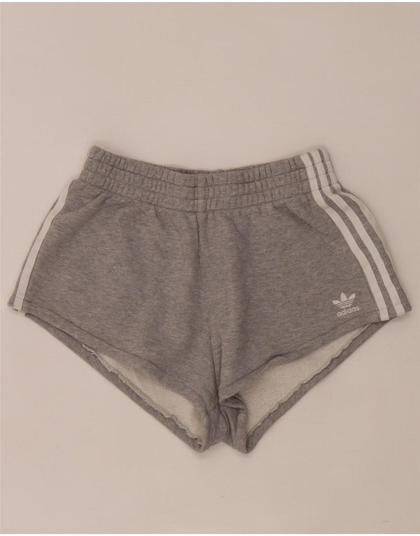 Damskie spodenki sportowe Adidas UK 8 Small, szare, bawełniane