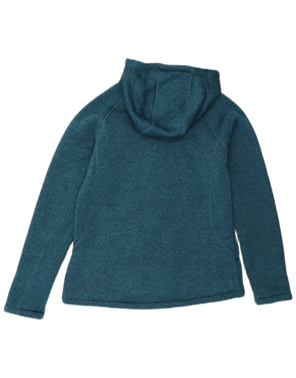Damski sweter z kapturem i zamkiem Mountain Warehouse UK 14, duży, niebieski, nakrapiany