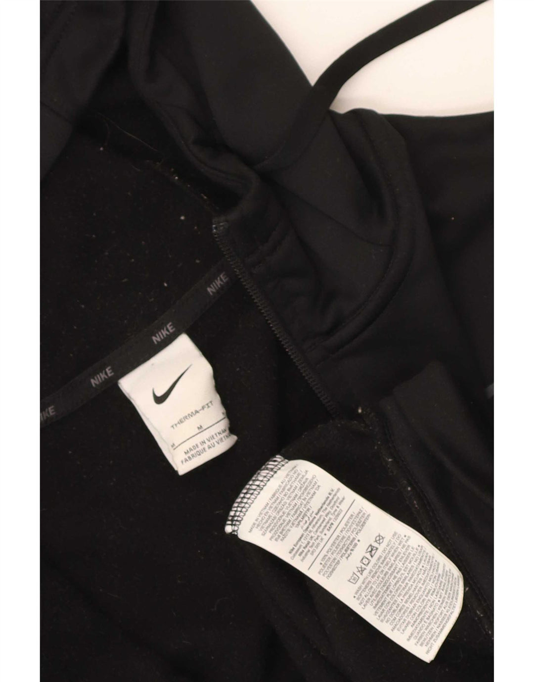 Męski sweter z kapturem i zamkiem błyskawicznym Nike Therma-Fit, średni czarny poliester