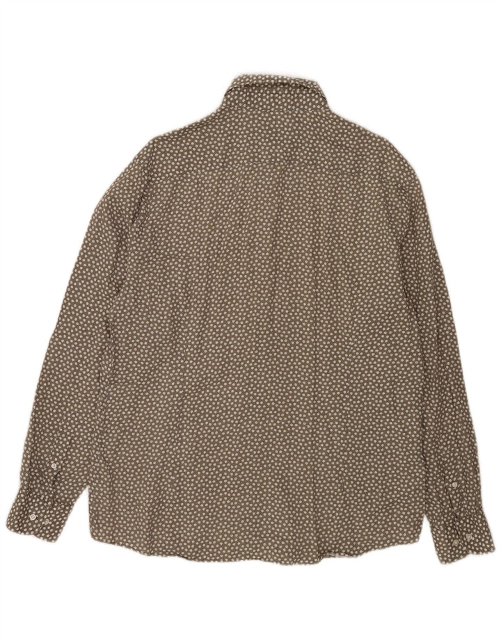 Koszula męska Massimo Dutti XL, szara, lniana w kwiaty