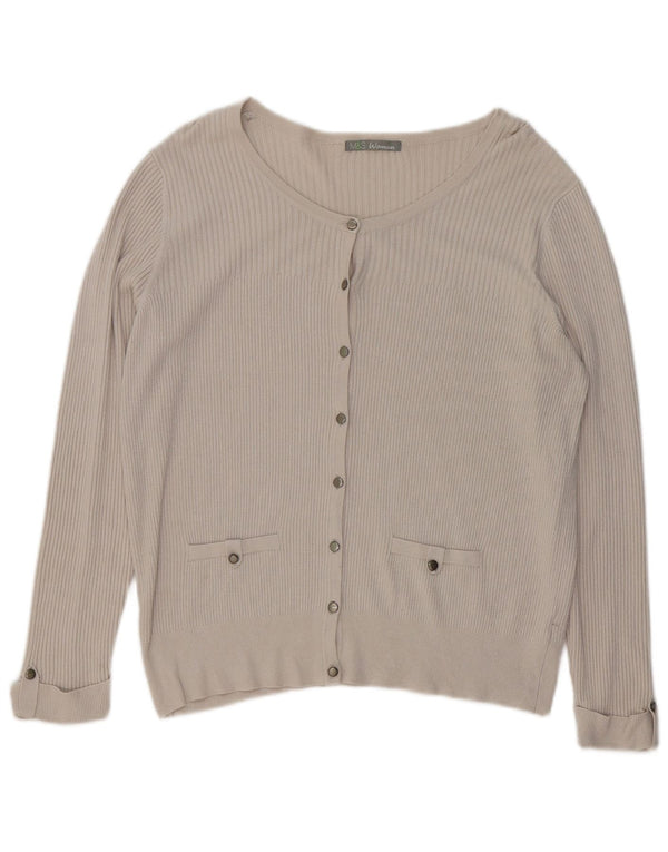Sweter damski Marks & Spencer UK 20 2XL beżowy wiskoza