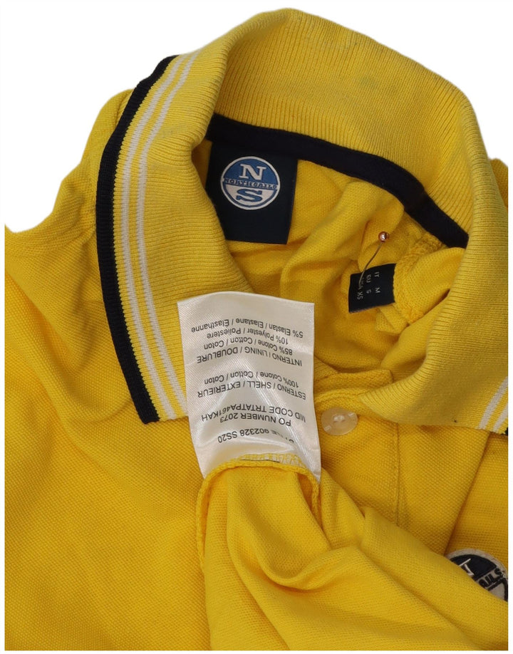Męska koszulka polo North Sails, mała, żółta, bawełniana