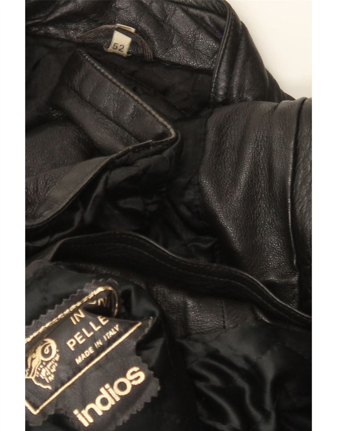 Indios męska kurtka skórzana IT 52 XL czarna skóra