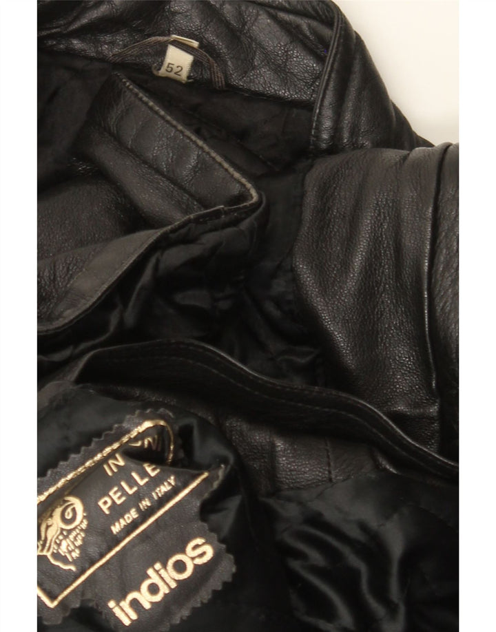 Indios męska kurtka skórzana IT 52 XL czarna skóra