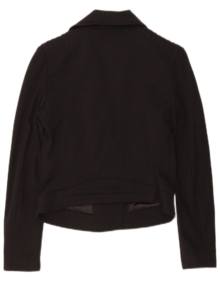 Damska marynarka Guess Crop Full Zip UK 8 Small, czarna wiskoza