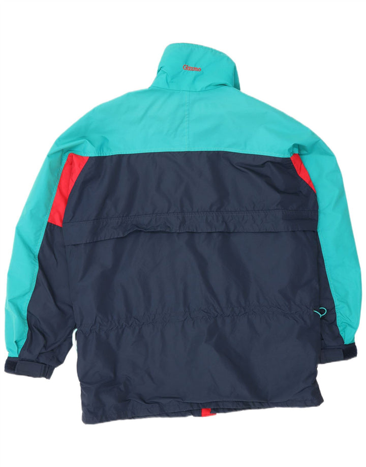 COLUMBIA Mens Gizzmo Windbreaker Jacket UK 38 Medium Navy Blue Colourblock