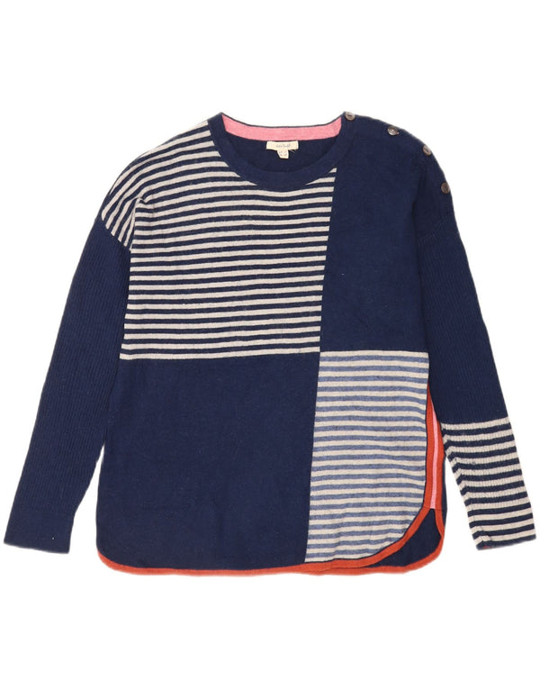 Damski sweter z dekoltem w łódkę White Stuff UK 10, mały, granatowy