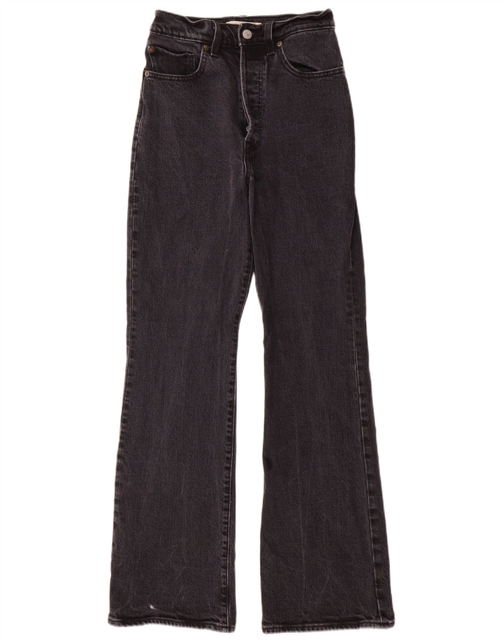 Damskie jeansy Levi's Bootcut z wysokim stanem W27 L31 Szara bawełna