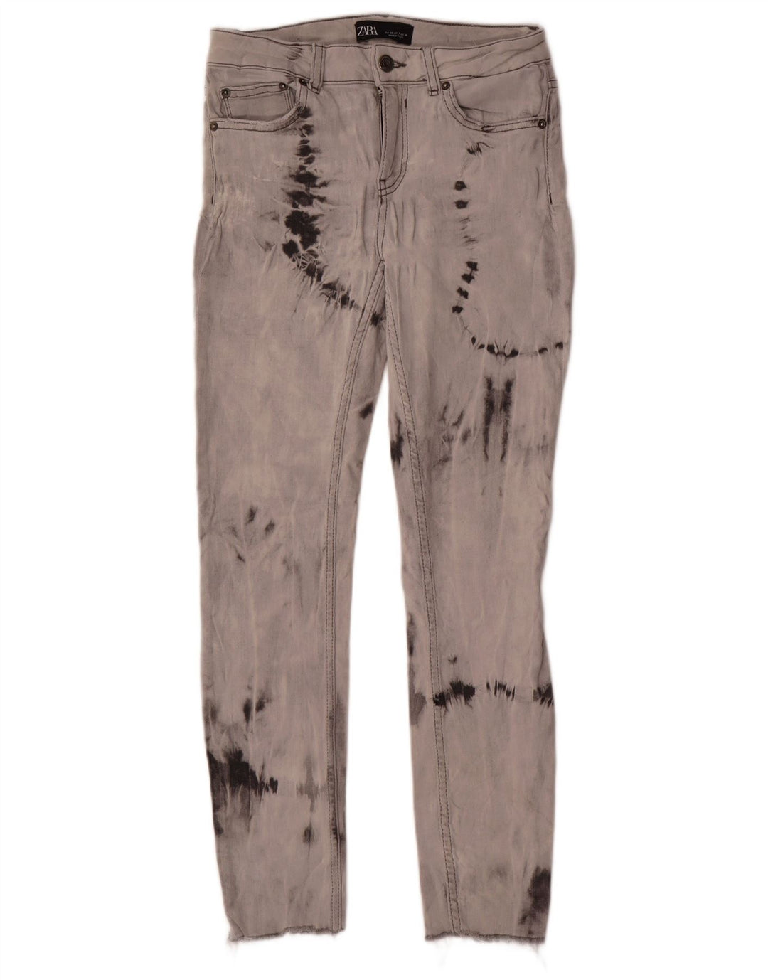 Dżinsy damskie Zara EU 38 Small W28 L27 Szary krawat Dye
