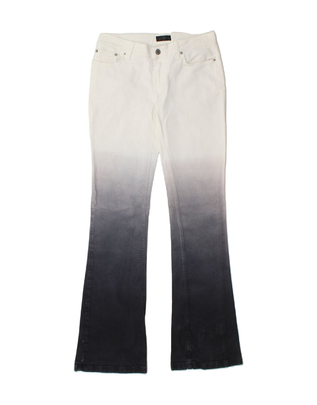RICHMOND Womens Bootcut Jeans W26 L34 White Colourblock Cotton Vintage Richmond and Second-Hand Richmond from Messina Hembry 