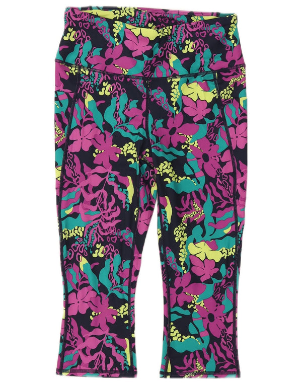 TCM Womens Capri Leggings UK 12 Medium  Multicoloured Floral Polyester