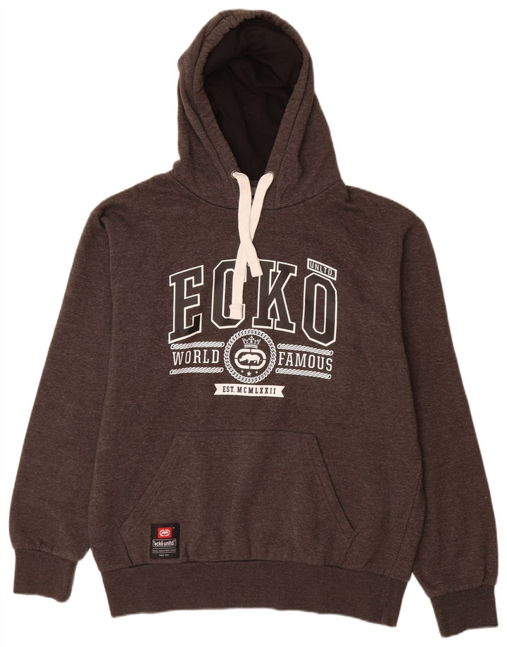 Męski sweter z kapturem Ecko Unlimited z grafiką, 2XL, szary poliester