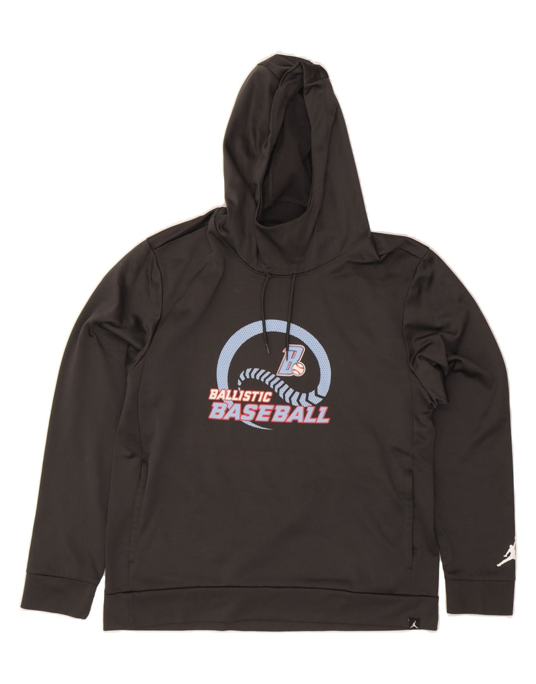 JORDAN Mens Therma-Fit Graphic Hoodie Jumper Large Grey Polyester Vintage Jordan and Second-Hand Jordan from Messina Hembry 