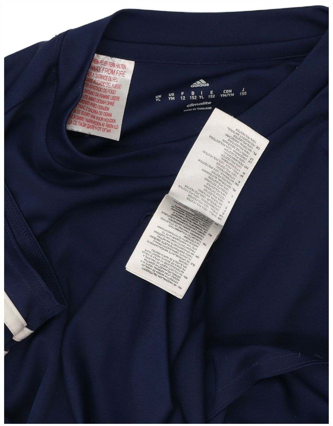 Adidas Chłopięca koszulka Climalite Top 11-12 lat, duża, granatowa, poliester