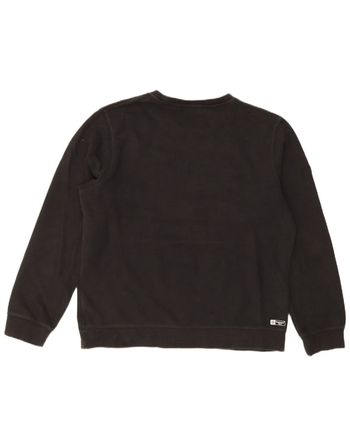 Męski sweter z grafiką Superdry 3XL, czarny, bawełniany