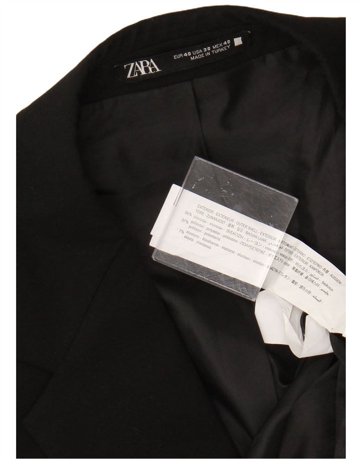 Męska marynarka Zara zapinana na 2 guziki EU 48 Średnia czarna wiskoza