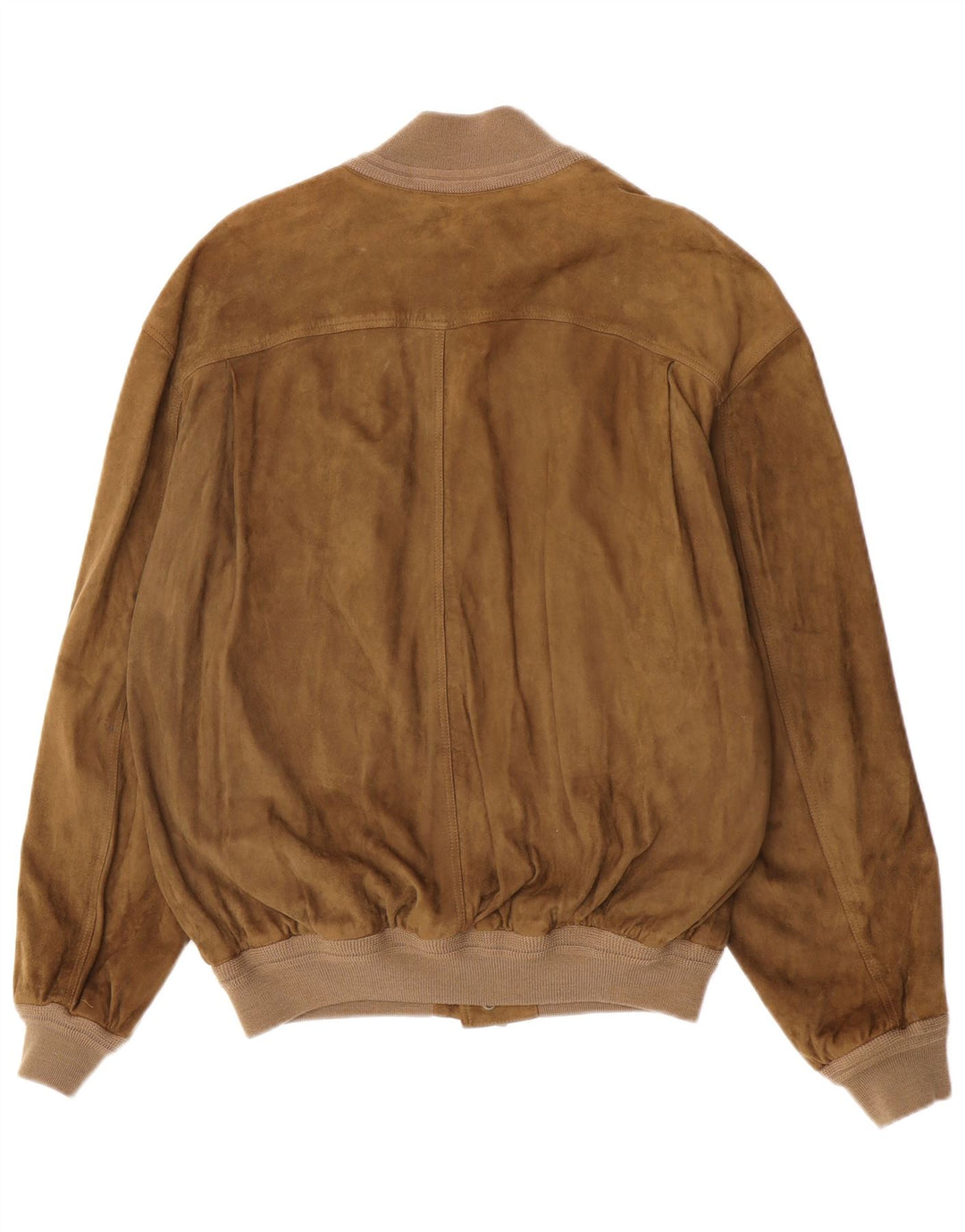 Vintage męska zamszowa kurtka bomber EU 50, duża skóra khaki