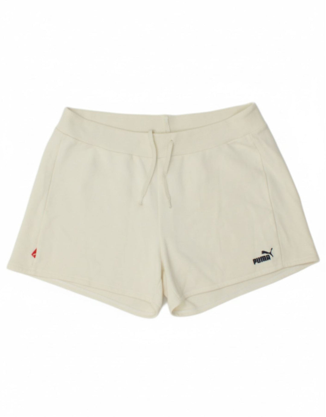 PUMA Womens Sport Shorts UK 14 Large  Off White