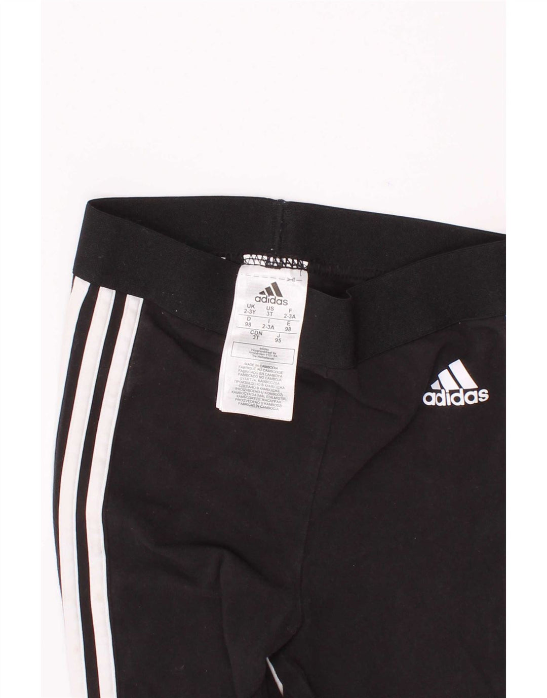 Legginsy Adidas Dziewczęce 2-3 Lat Czarne Bawełniane