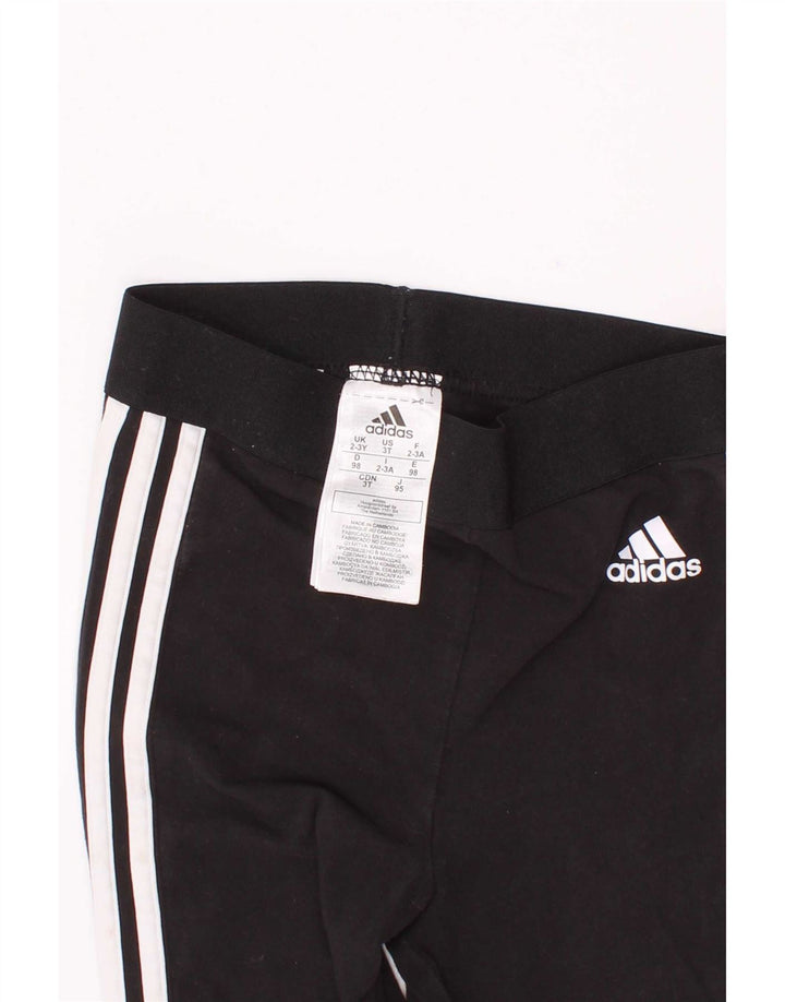 Legginsy Adidas Dziewczęce 2-3 Lat Czarne Bawełniane