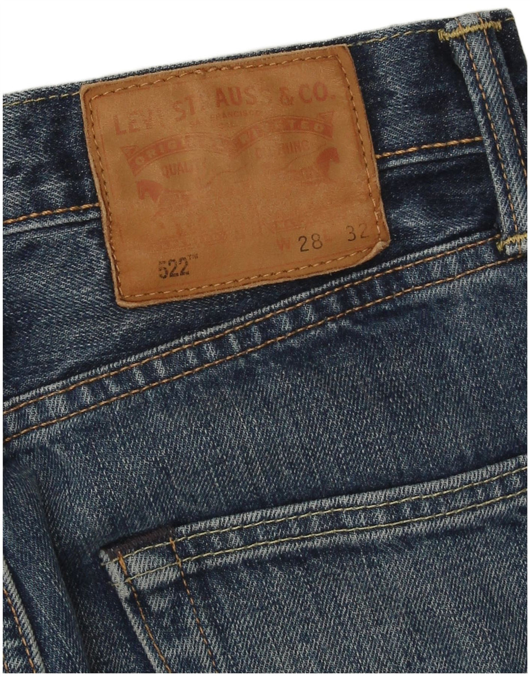 Męskie jeansy Levi's 522 Slim W28 L32 Niebieskie