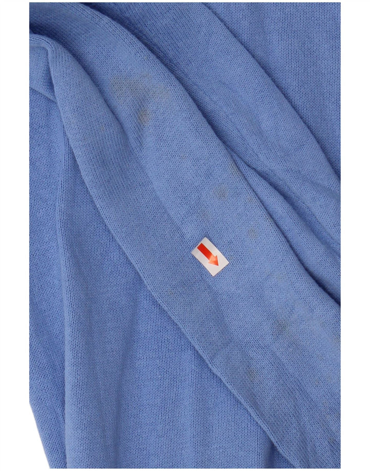 CREW CLOTHING Męski sweter zapinany na zamek, mały, niebieski, bawełniany