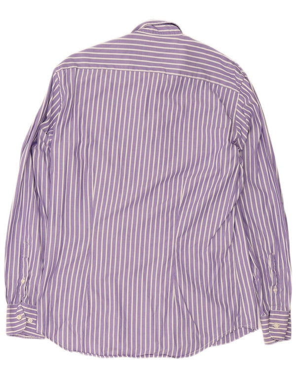 Koszula męska Fred Perry Slim Fit, duża, fioletowa, bawełniana w prążki