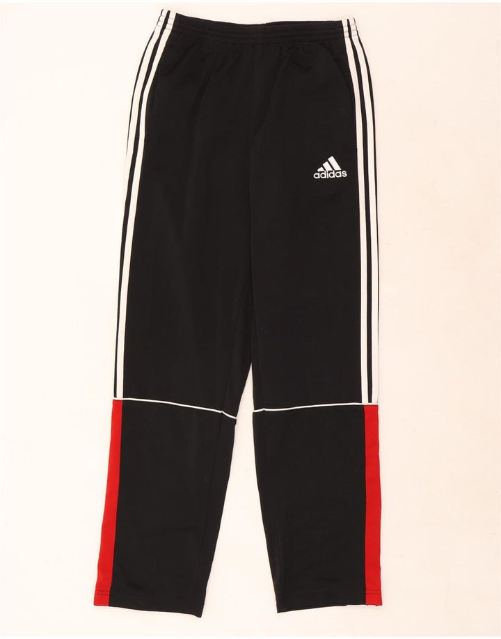 Chłopięce spodnie dresowe Adidas 13-14 lat Czarny poliester z blokami kolorów