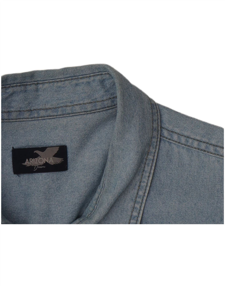 Męska koszula dżinsowa z krótkim rękawem ARIZONA, duża niebieska