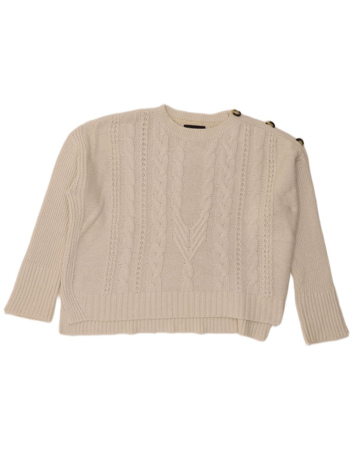 Marks & Spencer Damski sweter oversize z okrągłym dekoltem, UK 20 2XL, beżowy