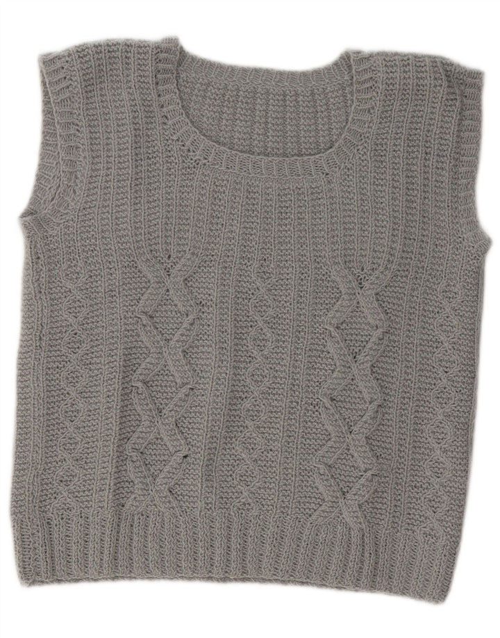 Tank top damski w stylu vintage, UK 14, średni szary