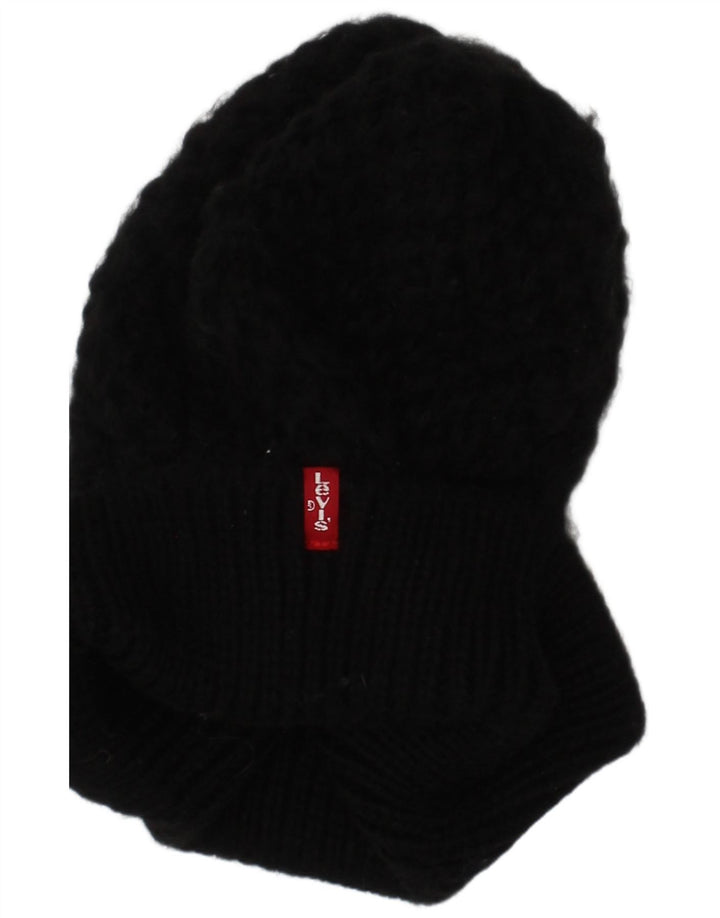 LEVI'S Womens Knit Beanie Hat One Size Black Classic