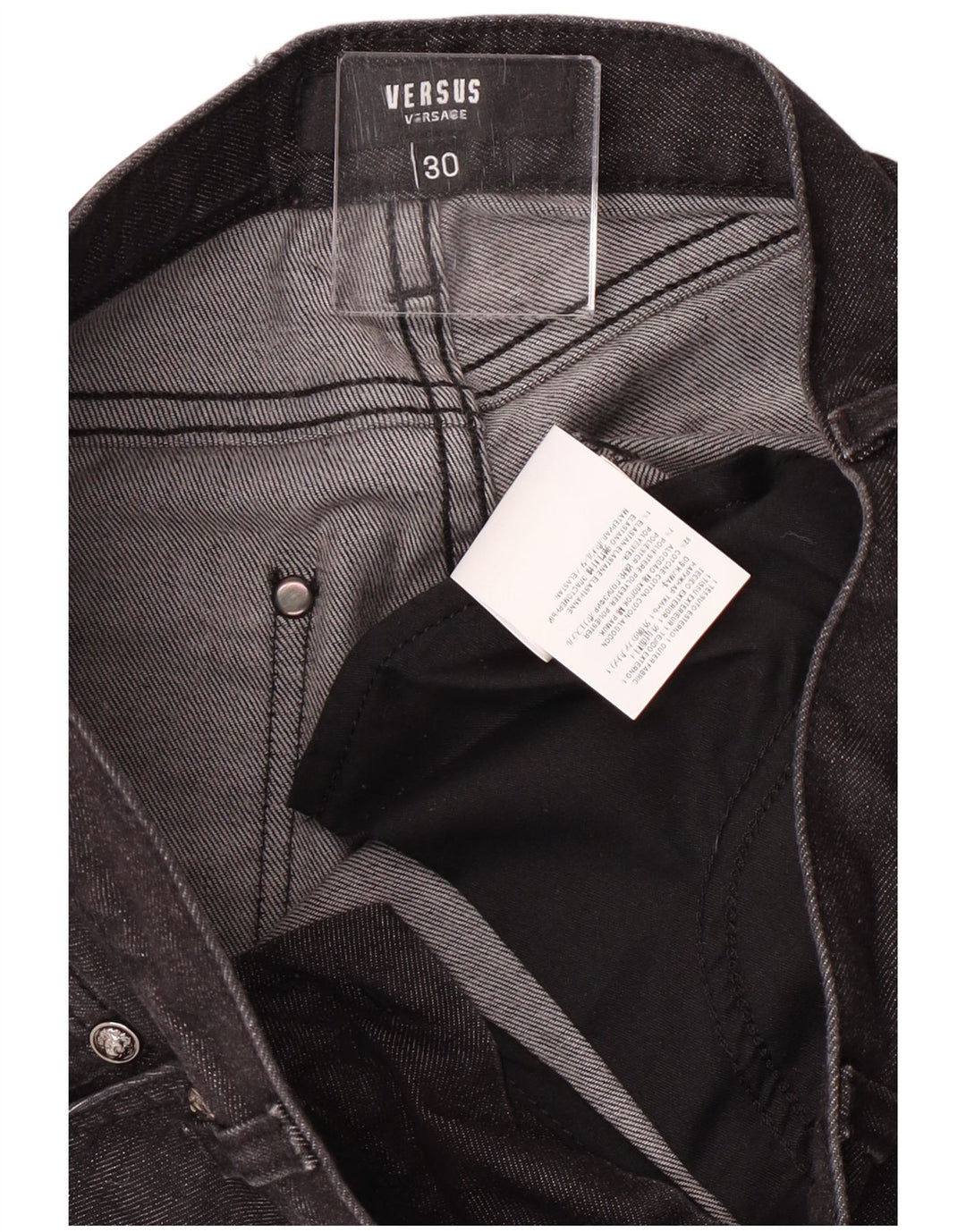 Damskie jeansy Skinny Versus Versace W30 L32 Czarne bawełniane