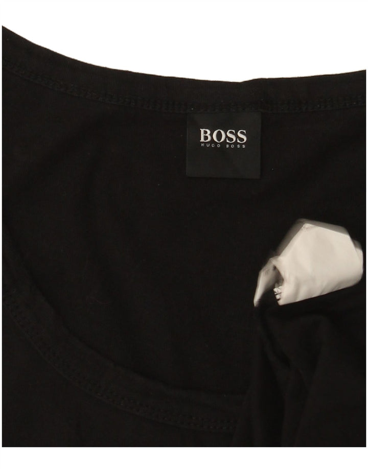 Męska kamizelka z grafiką Hugo Boss, duża, czarna, bawełniana