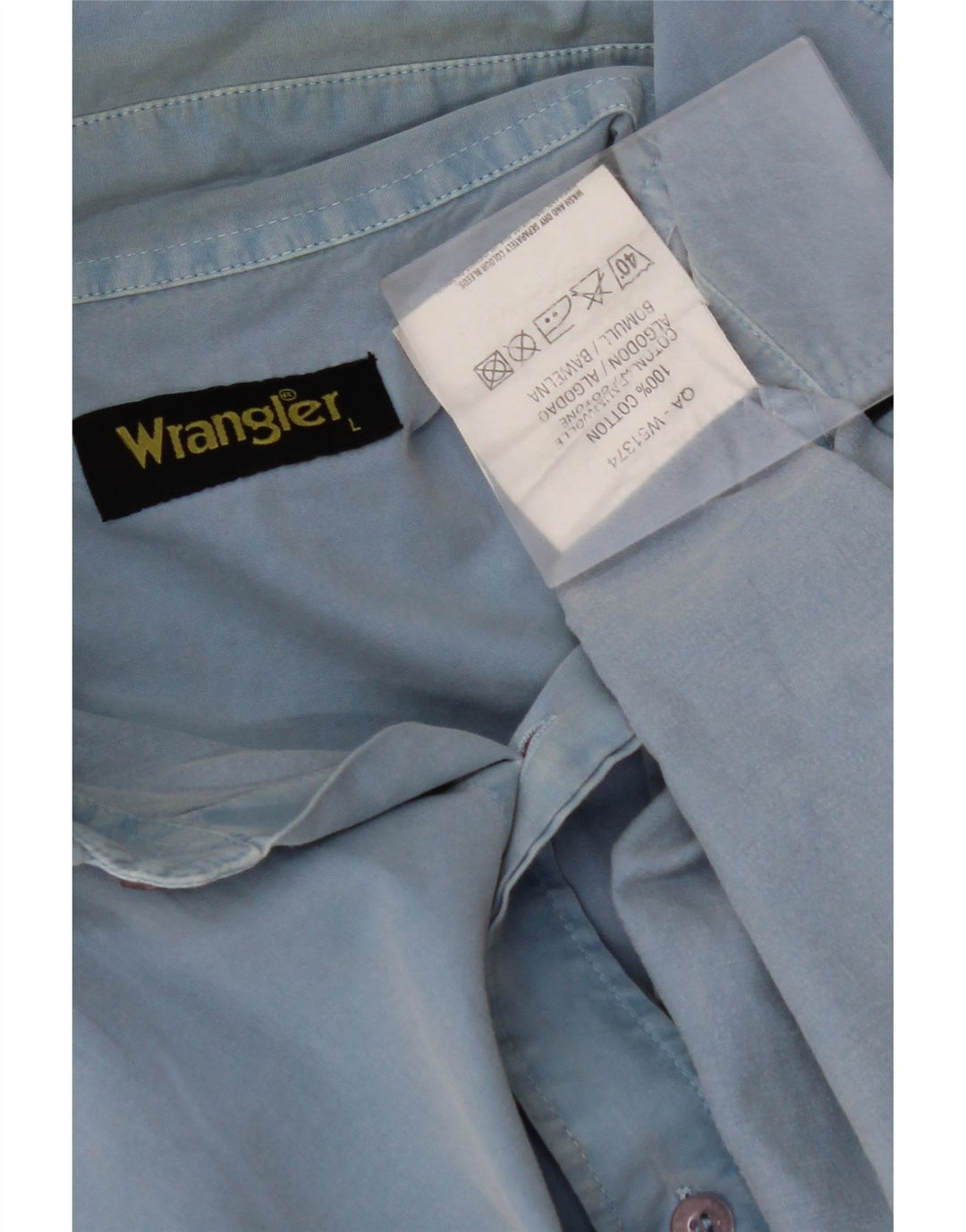 Koszula męska WRANGLER, duża, niebieska, bawełniana